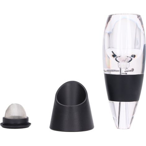 Aérateur à vin en plastique durable, fonctionnant selon le principe de Bernoulli, facile à utiliser et à nettoyer, améliore les arômes. (1/5)