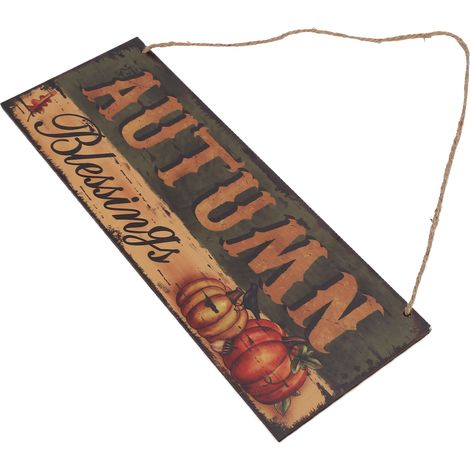 Plaque en bois avec motif citrouille tournesol pour suspension de porte, décoration intérieure extérieure maison (1/5)