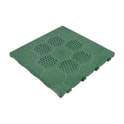 PIASTRELLA AUTOBLOCCANTE - PP VERDE CM 40X40 H.CM 2,5- 4 pezzi