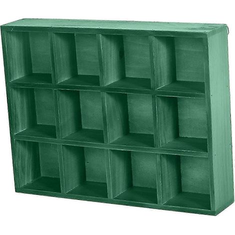 Vitrine en bois à 12 compartiments, étagère autoportante pour exposer miniatures, jouets et accessoires. Modèle robuste de style B. (1/5)