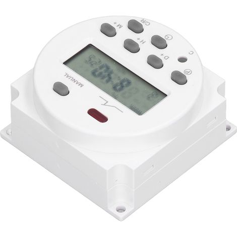 Minuterie électronique programmable avec écran LCD numérique, relais de contrôle horaire 16 positions marche/16 positions arrêt CN101AAC 220-240 V (1/5)