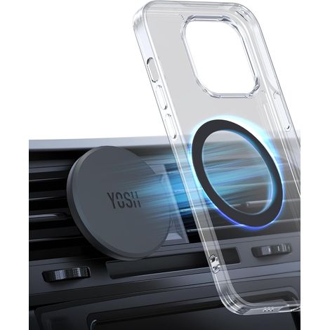 Support Téléphone Voiture Magnétique Ventilation, Porte Téléphone Voiture Aimanté, pour 16 15 14 Pro Max Plus, Smartphone [avec Anneau en métal] (1/5)
