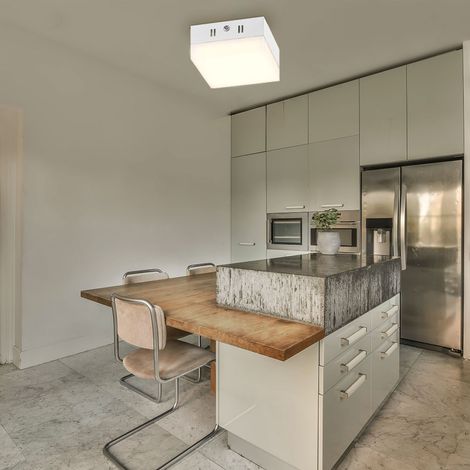 Lampada da soffitto lampada da cucina bianca plafoniera a LED lampada da corridoio lampada da soggiorno, 6W 400lm bianco caldo, LxPxA 9 x 9 x 4,5 cm (1/5)