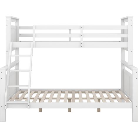 Letto a castello bianco in pino e MDF, trasformabile in 2 letti, 90/140x200 cm (1/5)