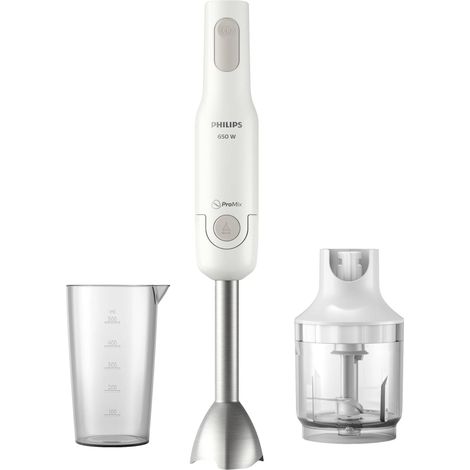 Philips Home HR2535/00 Mixeur plongeant 650 W avec blender, avec embout hâchoir gris, blanc (1/4)
