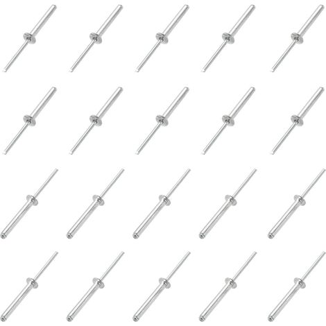 4x30mm Aveugles Rivets Aluminium/Acier Argent Ton 30Pcs (1/5)