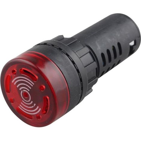 Ad16–22SM LED Buzzer Signal d'alarme Voyant Lumineux Flash Alertor DC 12 V 20 mA 22 mm de diamètre (1/5)