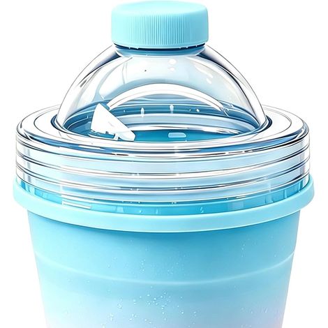 bac à glaçons silicone,Anti-Fuit,Tasse pliante,Gobelet à glace 2 en 1 Remplissage d'eau pratique,maison, sortiecamping,couleur (1/4)