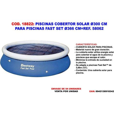 Accesorio de piscina Bestway 58242 película de burbujas 366 cm
