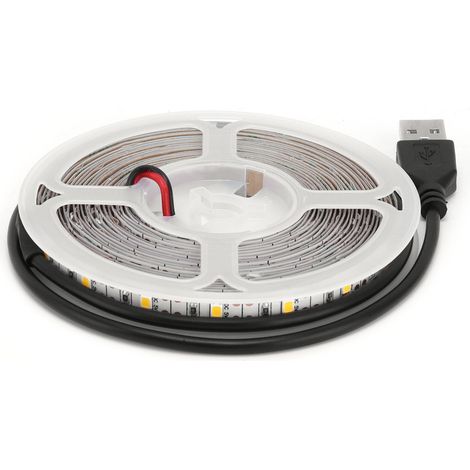 5 m LED-Lichtleiste, 5 V USB-betrieben, starkes Klebeband, ideal für Schlafzimmer, Küche und Zuhause (1/5)