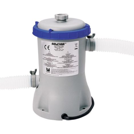 Bestway – Pompe de filtration pour piscine 2006 l/h – Filtre à cartouche – Flexibles inclus – Débit max 58383 – Compatible avec piscines jusqu'à 30m³