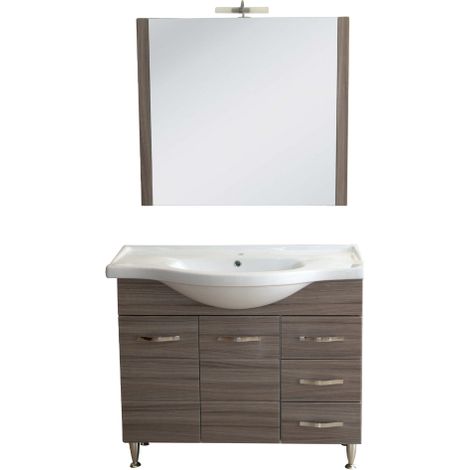 Mobile Bagno Antonella 2 Ante + 3 Cassetti 105 Palissandro (1/3)