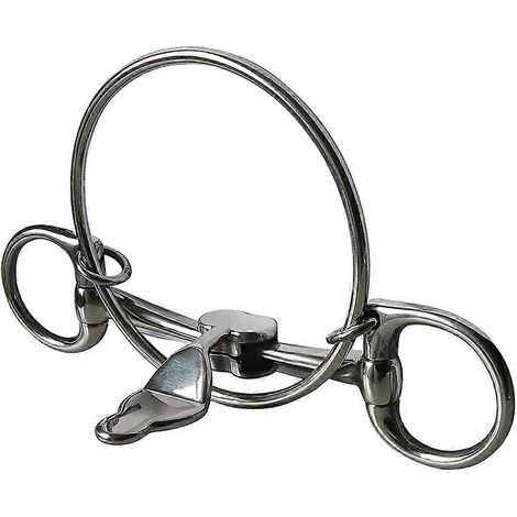 Mors de cheval en acier inoxydable, mors confortable pour l'entraînement, matériel équestre, mors simple pour chevaux d'extérieur (1/5)