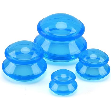 Set de ventosas profesionales para estudio y hogar, ventosas de masaje chinas para reducir la celulitis y aliviar el dolor muscular y articular (azul) (1/5)