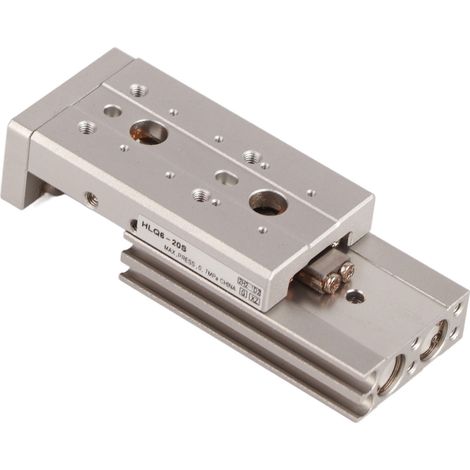 Pince pneumatique parallèle double guide rail haute précision M5x0.8, vérin à doigts pour sèche-linge, course 20mm, modèle 20S, aluminium robuste, usage industriel. (1/5)