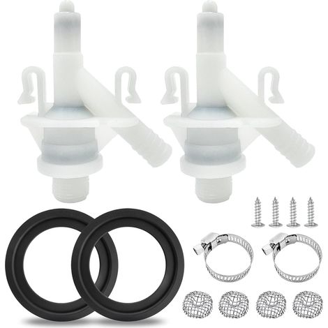 Dometic WC-Wasserventil-Set (Modell 385311641) – 2-teiliges Set (Kompatibel mit den Serien 300, 301, 310, 311, 320 und 321) – Auslaufsicher