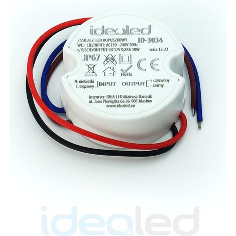 Alimentatore LED 12V 10W IP67 da incasso IdeaLED ID-3034 (1/4)