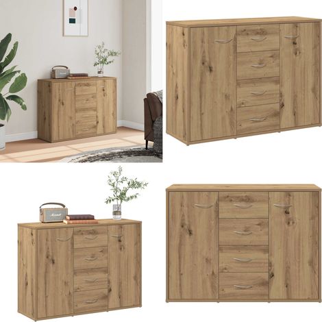 vidaXL Sideboard Artisan-Eiche 88x30x64 cm Holzwerkstoff (1/5)