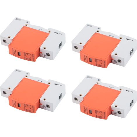 Lot de 4 parafoudres modulaires 1P sur rail DIN RMU1-C40 420V AC, boîtier PC antiflamme pour maison (1/5)