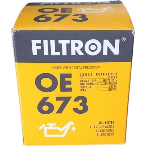 Filtro olio motore marca filtron codice filtro oe 673