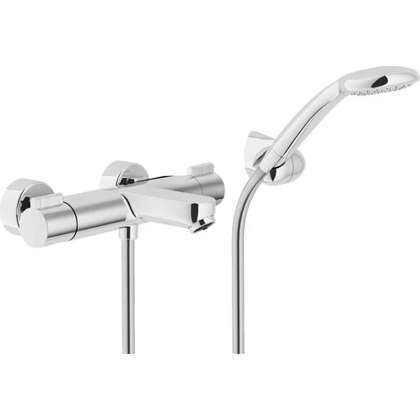Nobili ABC series external thermostatic bath mixer AB87010CR Chromé - Laiton (1/4)