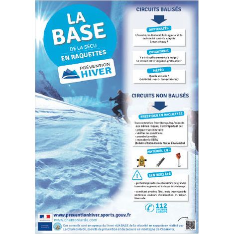 PANNEAU LA BASE EN RAQUETTES (H0369) - Adhésif - 75 x 105 mm