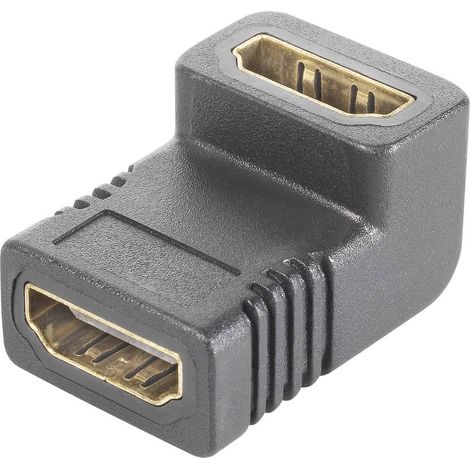 SpeaKa Professional SP-9564944 HDMI Adaptateur [1x HDMI femelle - 1x HDMI femelle] noir contacts dor (1/3)