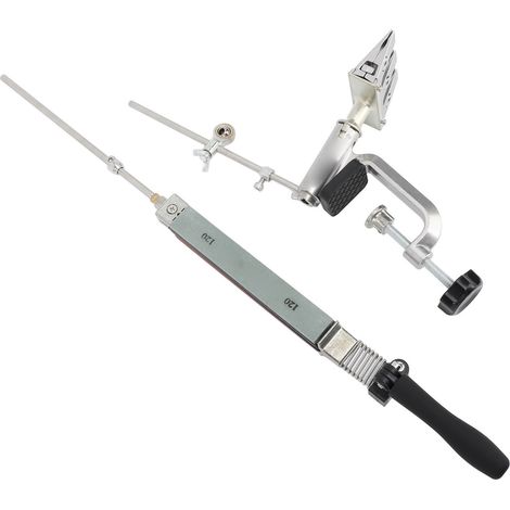 Pierre à aiguiser pour couteaux, grains 120, 320, 600, 1500, 1000 et 6000, angle fixe, design réversible, kit d'aiguisage pour la cuisine (1/5)