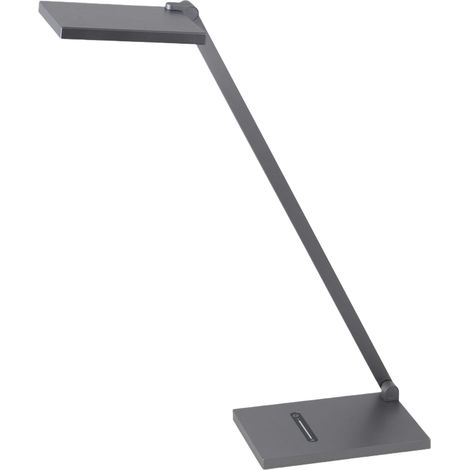 Lampe De Table Led Intégrée Zermatt 10 W, Température De Couleur 3000 K/4000 K, Variateur Tactile, Cadre En Métal Gris Titane Et Méthacrylate - Ip20 (1/3)