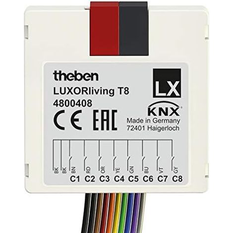 Theben Smart Home-System LUXORliving T8 8 Kanäle Bussystem-Binäreingang (1/2)