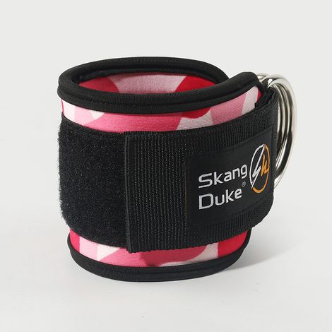 (Camouflage rose 2 pièces) Sangle de cheville de fitness pour muscler les jambes et les fessiers, avec crochets, matériau en nylon et anneaux en acier. (1/5)