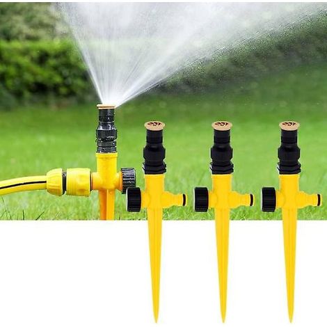arroseur De Jardin 3 Pices, Arroseur De Pelouse 360 Degrs, Arroseur Rotatif, Arrosage Automatique, Arroseur D'irrigation Rglable Pour Pelouses, Ja (1/5)