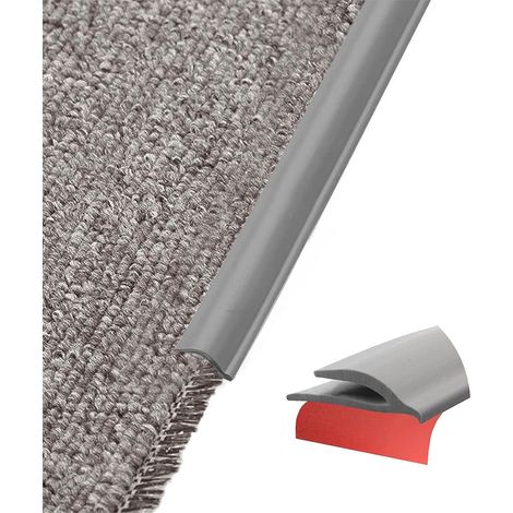 3m Barre de Seuil Adhesive pour Bordure de Tapis PVC Seuil de Porte Bandes de Garniture Découpable Bandes de Finition Carrelage à Moquette Profil Transition de Tapis et Sol (1/5)