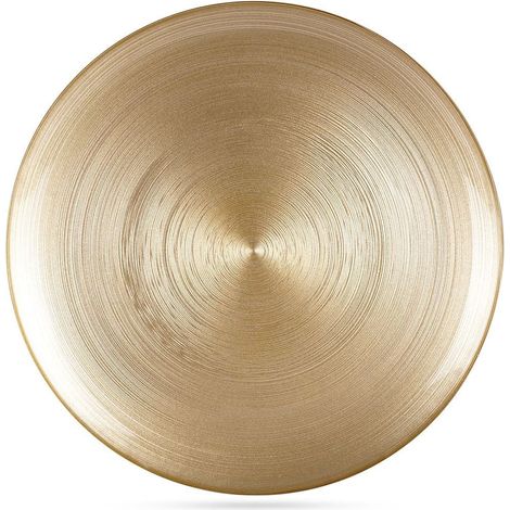 Plato llano de cristal, color dorado, 32,5 cm (1/5)
