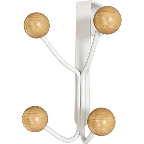 Crochets par-dessus la porte de la salle de bain Porte-chapeau guirlande Crochets derrière la porte Pour salle de bain, garage, dortoir, appartement, douche, chambre, étagère, cuisine, couloir, (1/5)
