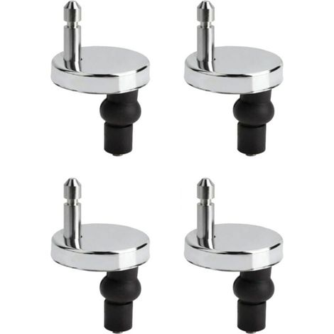 Lot de 4 Fixation Abattant WC Universelles Abattant de Toilettes à Charnière Couvercle de Toilettes Abattant Fixations,Convient à Toutes Sortes de Styles de Toilettes,Montage Facile (1/4)