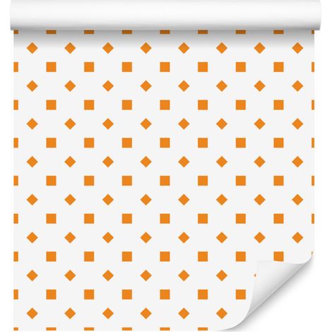 Papier peint à pois, fond blanc, centre crème, pour salon et chambre, 50 x 1000 cm (1/5)