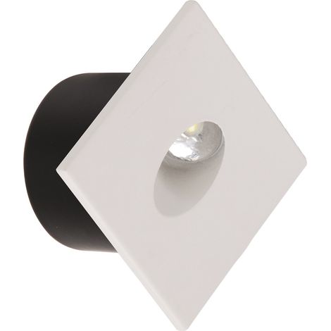 Applique murale LED pour escalier 3W 86lm 4000K carrée blanche zumrut Ideus 02616 (1/3)