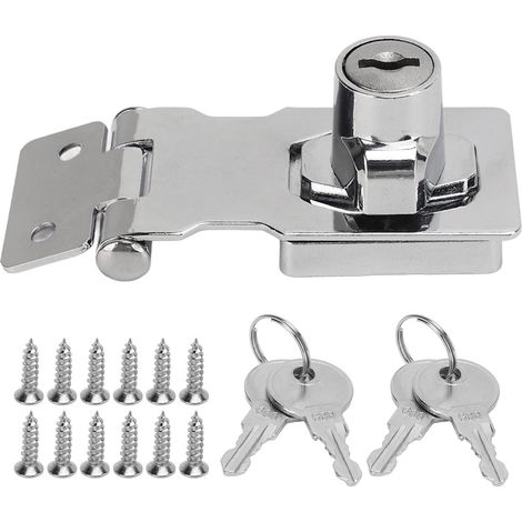 2 paquets de serrure à loquet à clé de 2,5 pouces, bouton rotatif en alliage de zinc, loquet de sécurité pour tiroirs, boîtes aux lettres, portes d'armoires (1/5)