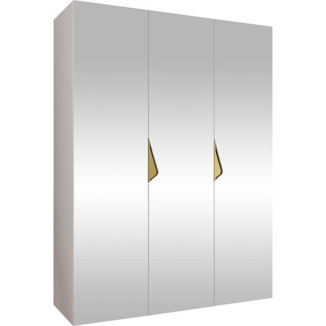 Armoire Hartford 629, Blanc, 202x150x52cm, Portes d'armoire: Avec des charnières, Nombre d'étagères: 0 (1/5)