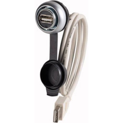 Eaton M22-USB-SA presa USB A nera argento bianca (1/2)