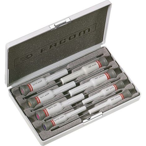 FACOM Coffret De 8 Tournevis De Précision Micro-Tech - AEF.J3 - Fendue Phillips