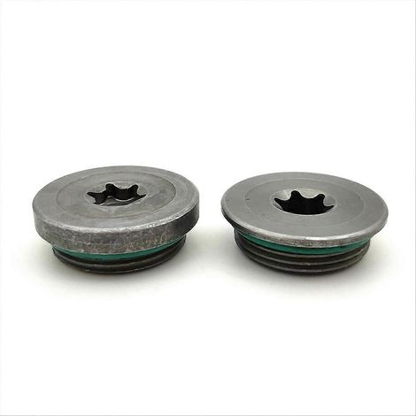 Jeu de 2 vis à tête bombée et creuse pour arbre à cames, fixation moteur, bouchon fileté concave-convexe, lot unique. (1/5)