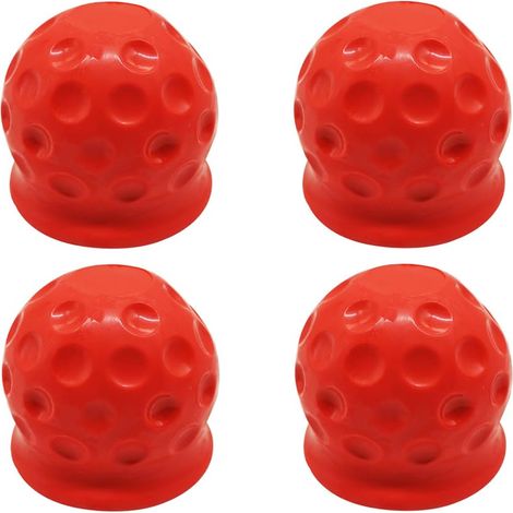 Copertura per gancio di traino in quattro pezzi, copertura protettiva universale in plastica per rimorchi per auto, copertura protettiva per sfera di traino (rossa) (1/5)