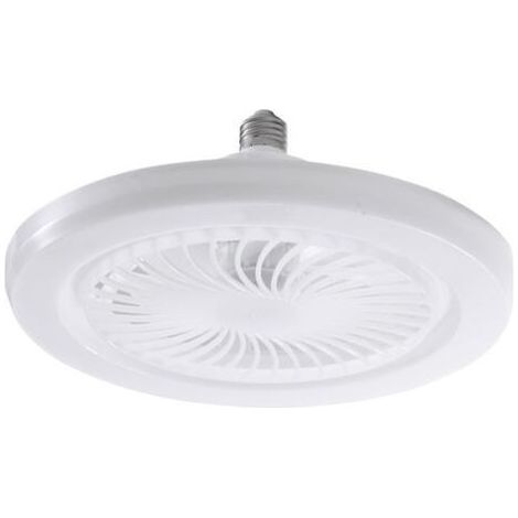Deckenventilator mit Fernbedienung, 30 W, 25 cm Durchmesser, kleiner, leiser LED-Ventilator mit E27-Glühbirne fürs Schlafzimmer (1/5)