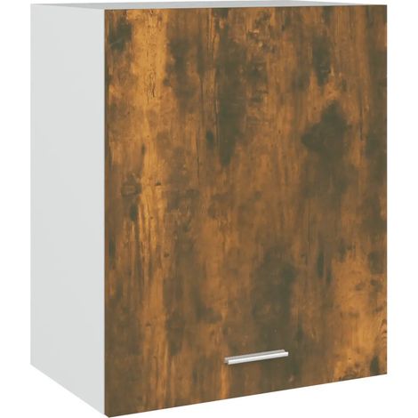 Mobile contenitore da cucina moderno a parete 50 x 31 x 60 cm in legno composito finitura rovere affumicato 020048200