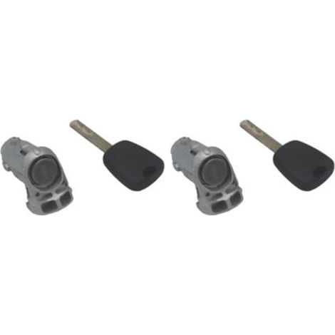 Barillet de cylindre de serrure de porte avant gauche compatible avec Renault Fluence Kangoo Master Trafic Clio III - 2 PIÈCES (1/2)