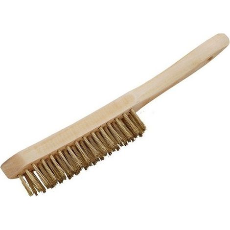 Spazzola Metallica in Ottone con Manico L 295 x L 30 mm - Savy