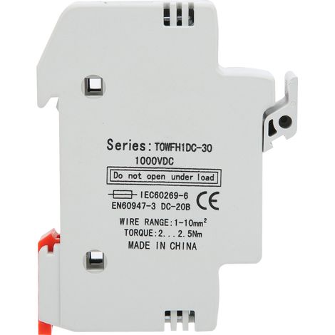 Base portafusibili Spacnana, base di supporto, apparecchiatura di distribuzione su guida DIN 1000 V CC, 1P per scatola di combinazione PS Array, portafusibili (10 A)