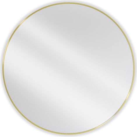 Mexen Loft miroir de salle de bains rond 100 cm, cadre doré - 9850-100-100-000-50 (1/5)